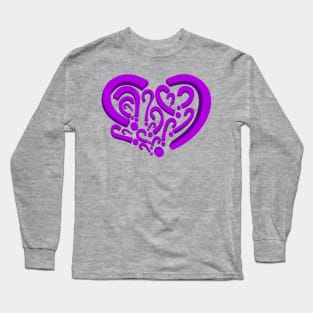 Who is in my heart? Purple color Long Sleeve T-Shirt